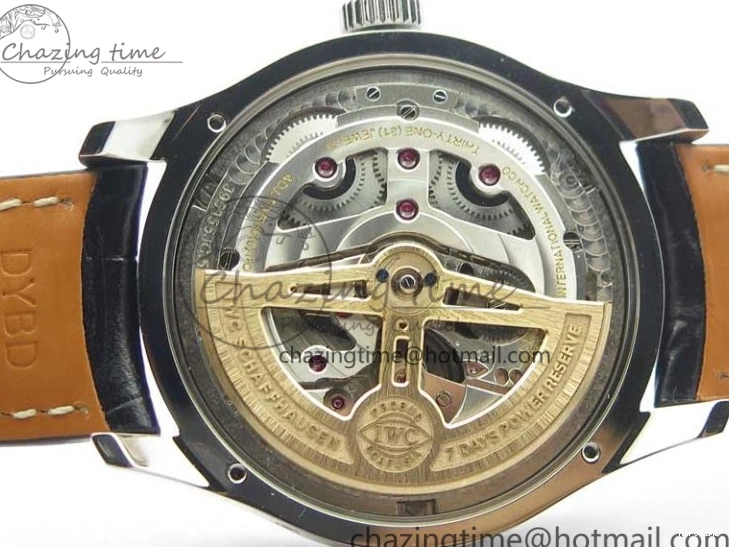 MIROTIME 0314 Portugieser Perpetual Calendar IW503301 V9F 1:1 Best Edition Silver Dial on Black Leather Strap A EyeCatching 7116